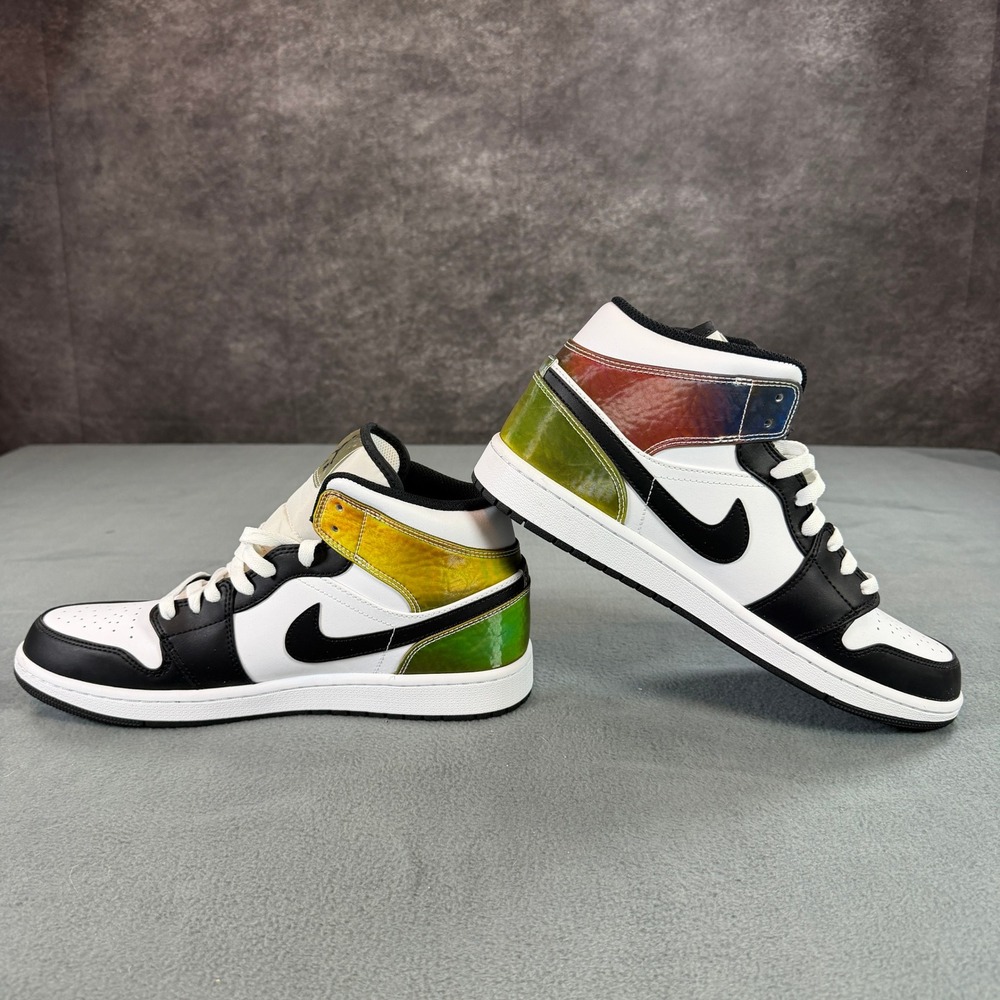 Air Jordan 1 Mid SE Heat Reactive White Black DM7802-100 Mens 10.5 - Picture 2 of 10